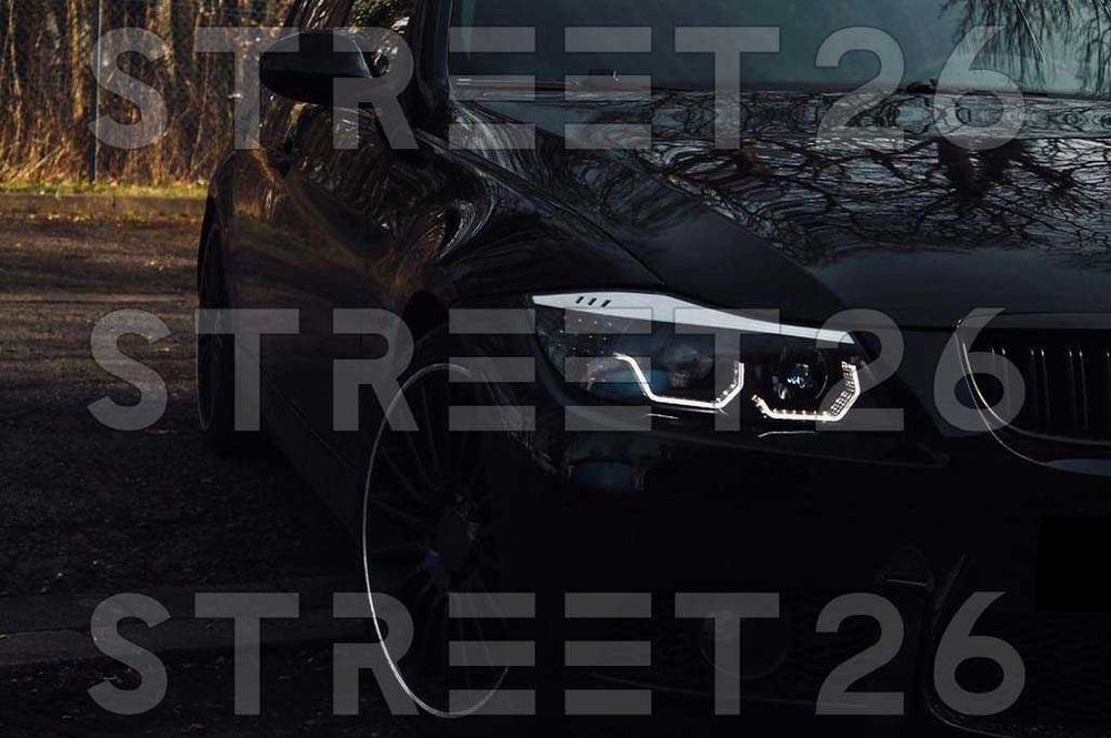 Faruri 3D LED Angel Eyes BMW Seria 3 E90 E91 (2005-2011) Negru