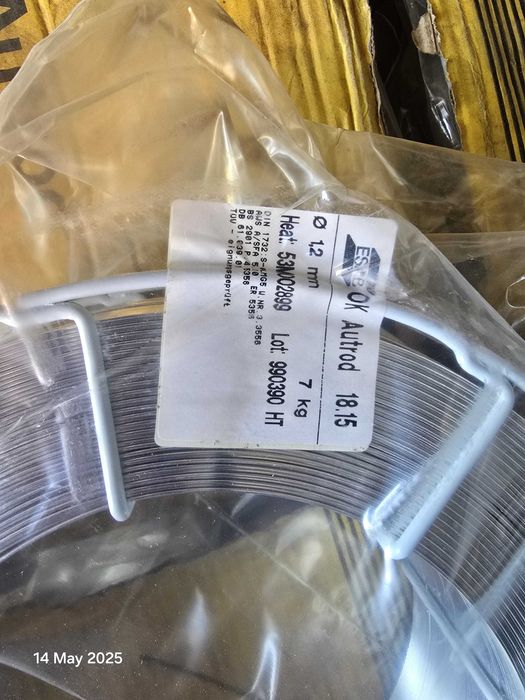 Sarma sudura aluminiu ESAB Autrod 18.04 & 18.15, grosime 1.2 mm