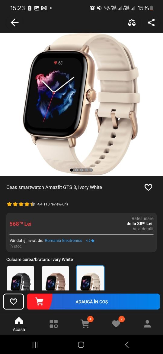 Smartwatch Amazfit GTS 3 NOU