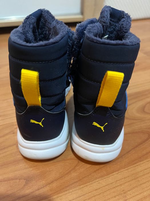 Оригинални детски ботуши Puma тъмно сини, номер 33