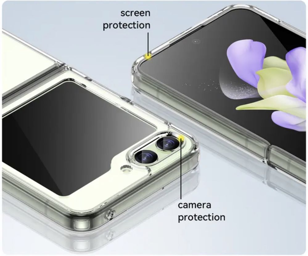 Силиконов Samsung  Z Flip 7 6 5,4, Z 3 и Z 1 калъф кейс, прозрачен