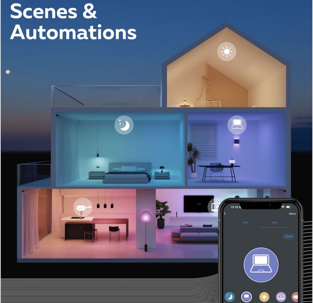 Смарт LED RGB крушка Calex, Wi-Fi, Bluetooth, GU10, 4.9W, 345 lm