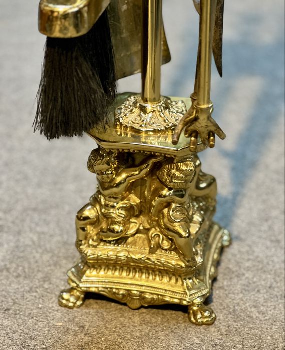 Set ustensile pentru șemineu din Bronz in stil Baroc