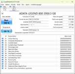 SSD NVMe 2T AData Legend 800 in garantie