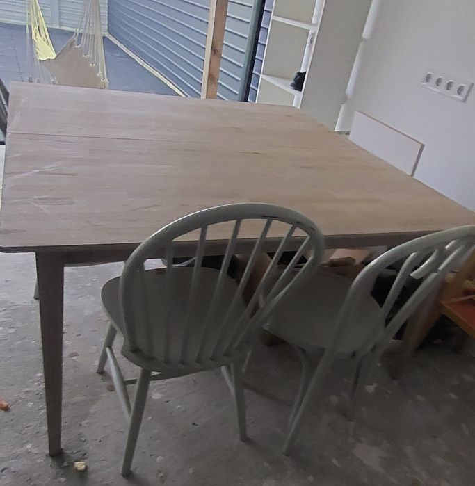 Masa din lemn de fag pătrată pentru 8 persoane 2x2