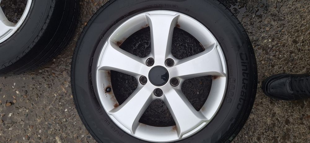 Roata roti jante aliaj 5x112 vw audi skoda seat r16 anvelope vara