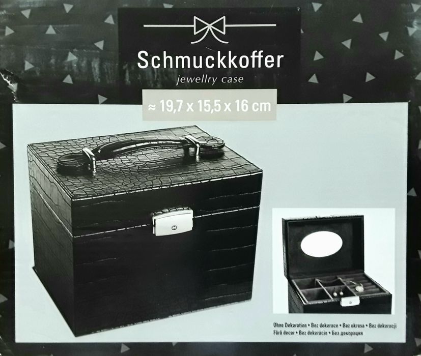 CASETĂ PENTRU BIJUTERII cu oglindă posibilitate încuiere NOUĂ 90 Lei