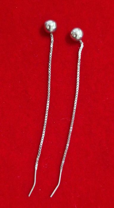 AG185, cercei argint 925,noi/marcati, lant cu cruciulite