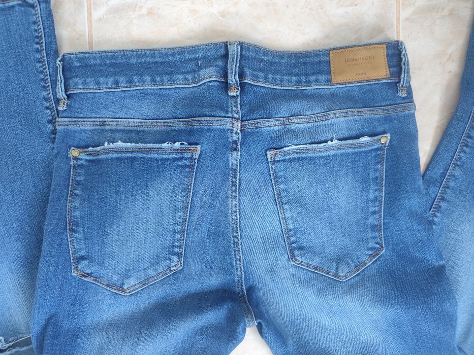 Blugi Zara Trafaluc - mărime 40 - talie elastica 76->96 cm