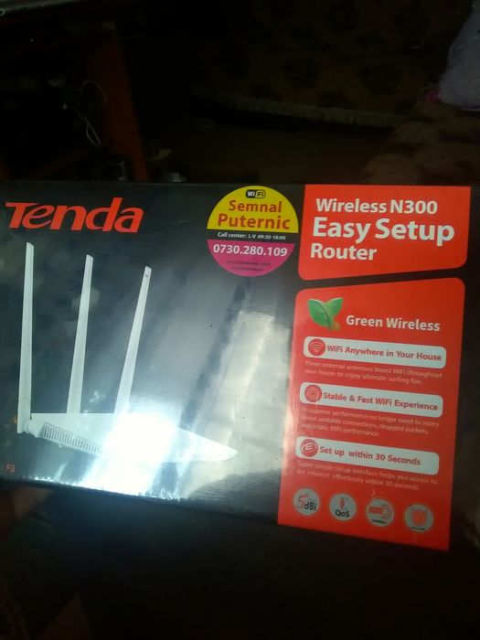 Wireless Tenda cu 3 antene sigilat