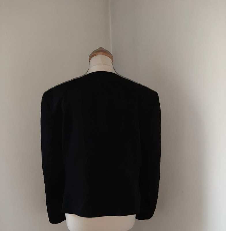 Klein Petite Paris blazer sacou negru stil vintage