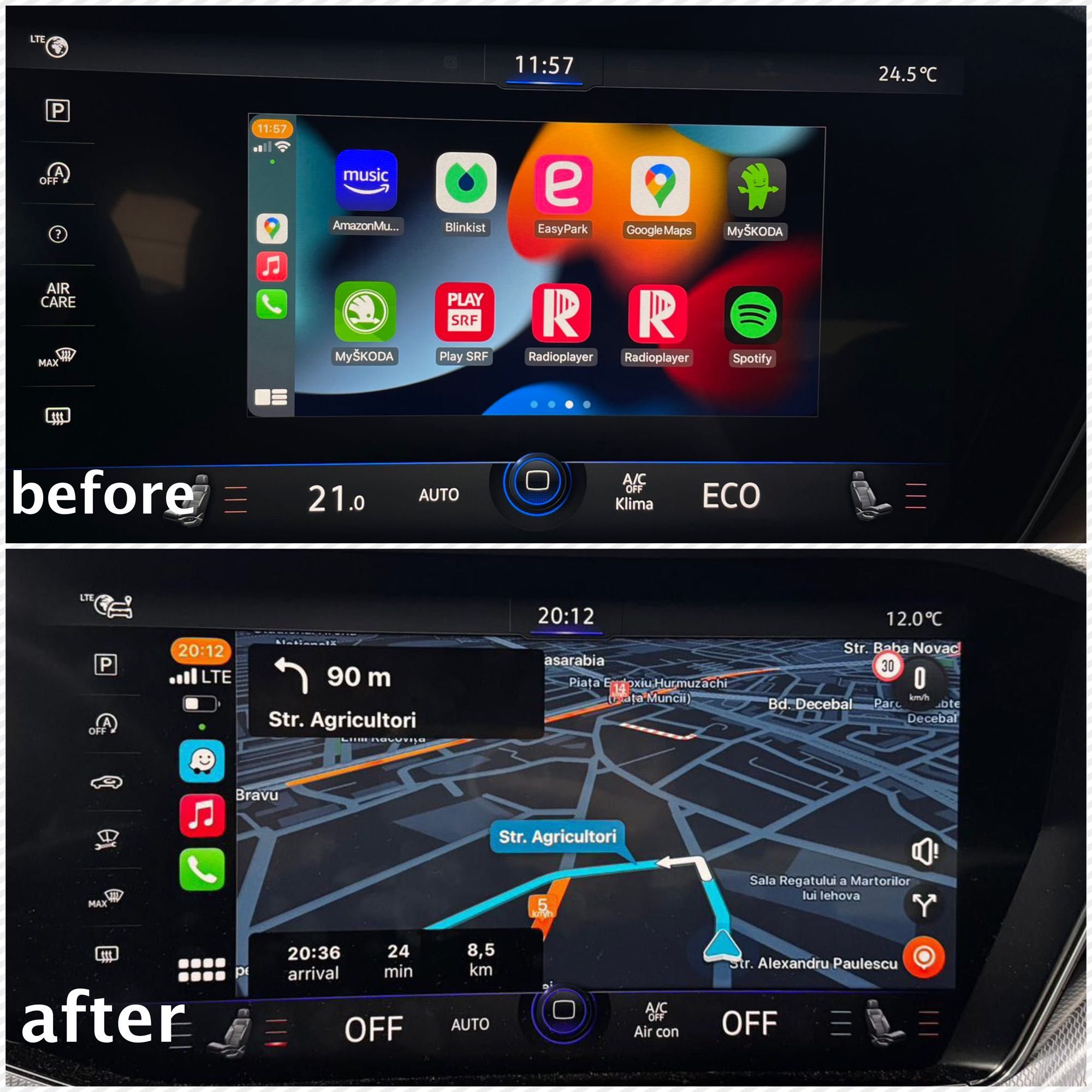 FullScreen Apple CarPlay/Android Auto VW Touareg III (pe tot ecranul)