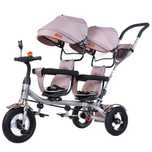 Tricicleta copii gemeni Chipolino 2Play humus