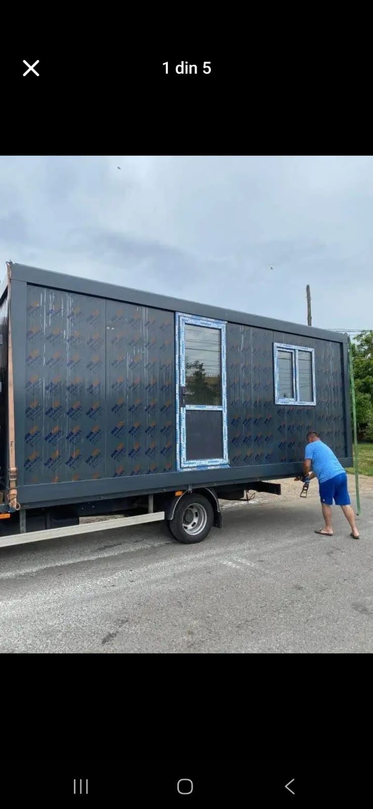 Container modular tip birou,vestiar,grup sanitar  6 x 3m