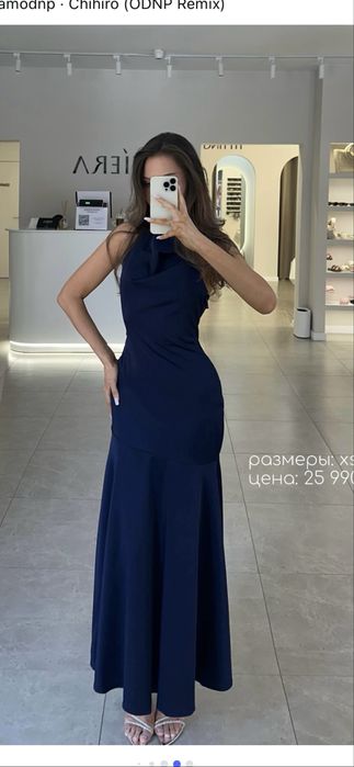 Платье темно синий цвет размер S