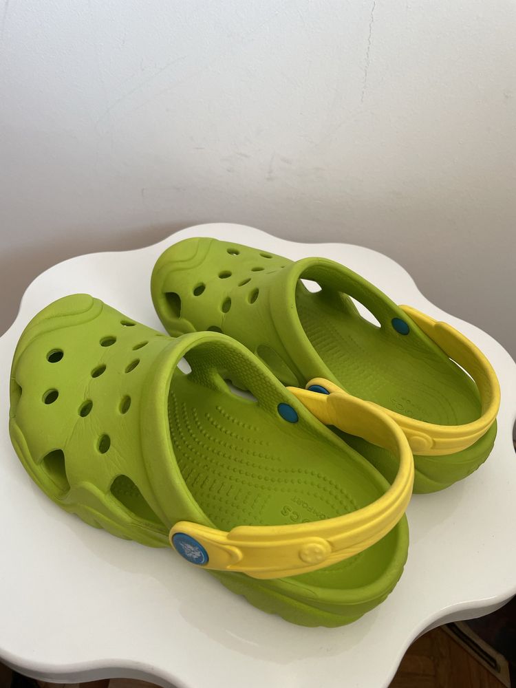 Crocs dragon verde/galben copii C13