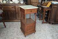Антикварно дъбово шкафче с мраморен плот