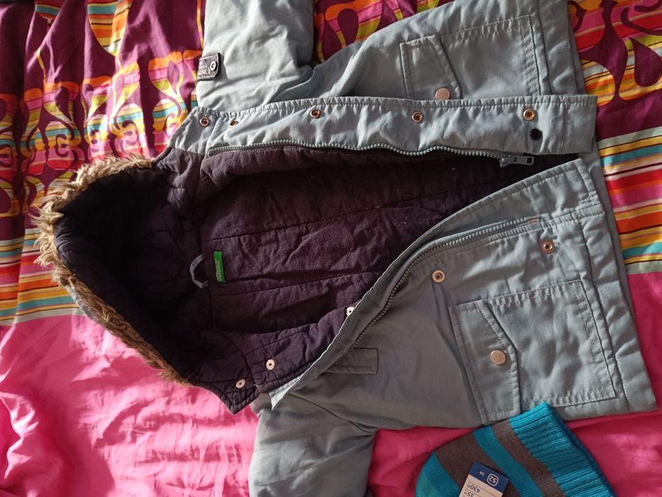 Geacă, combinezon, căciulă 1-2 ani,noi + geacă groasă cadou (de joacă)