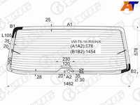 Стекло заднее с обогревом (с отв.) VOLKSWAGEN TRANSPORTER T5 03-15 Vol