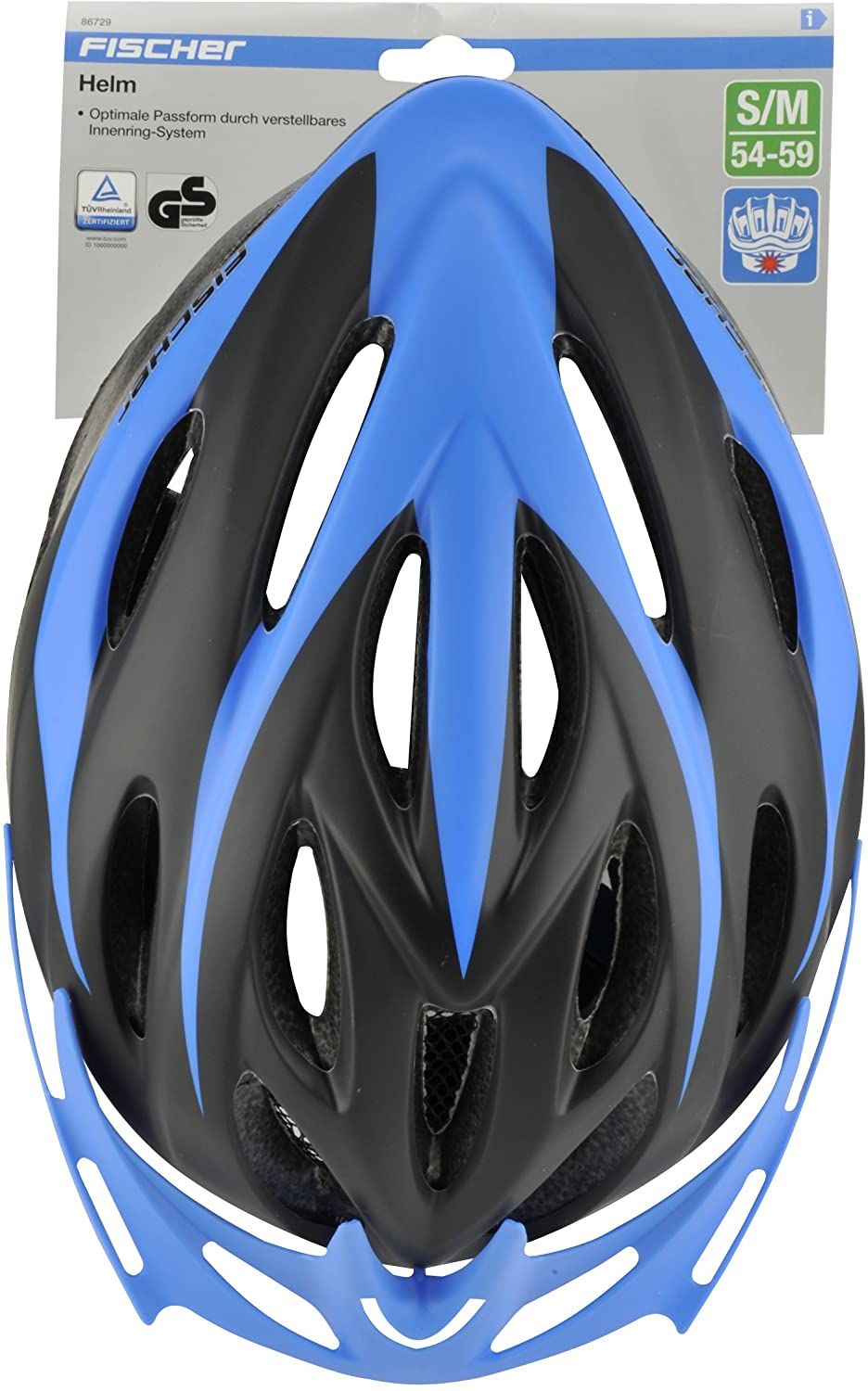 Fischer Arrow Casca Ciclism Negru,Albastru Marime L/XL 57-62 cm + LED