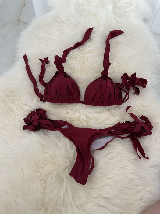 Costum de baie 2 piese vișiniu