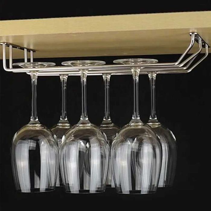 стойка держатель  для бокалов под шкаф