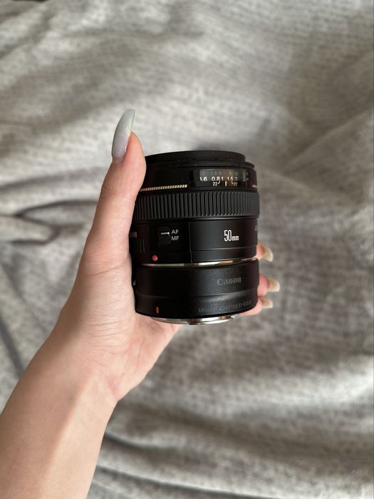 НОВЫЙ КОМПЛЕКТ Объектив Canon EF 50mm f/1.4 + Переходник EF-EOS R