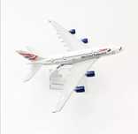 Macheta avion British Airways A380 / metal / 16 cm / cadou