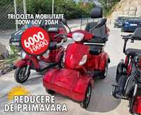 Tricicleta scuter electric 4 roti pentru adulti, premium FARA PERMIS!