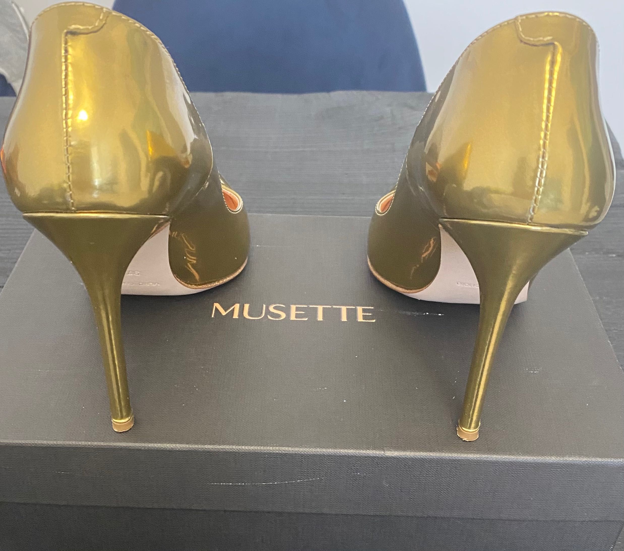 Pantofi stiletto Musette, 37, toc 10 cm, purtati o singura data