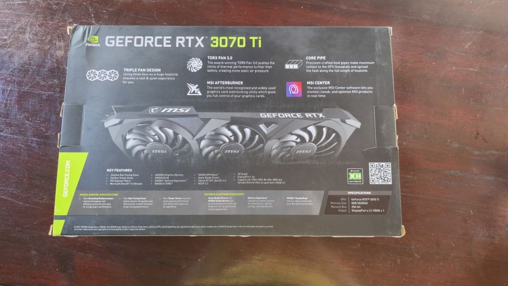MSI RTX 3070 Ti Ventus 3х 8gb
