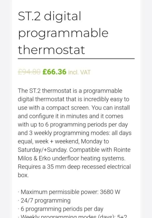Termostat digital de incalzire pardoseala