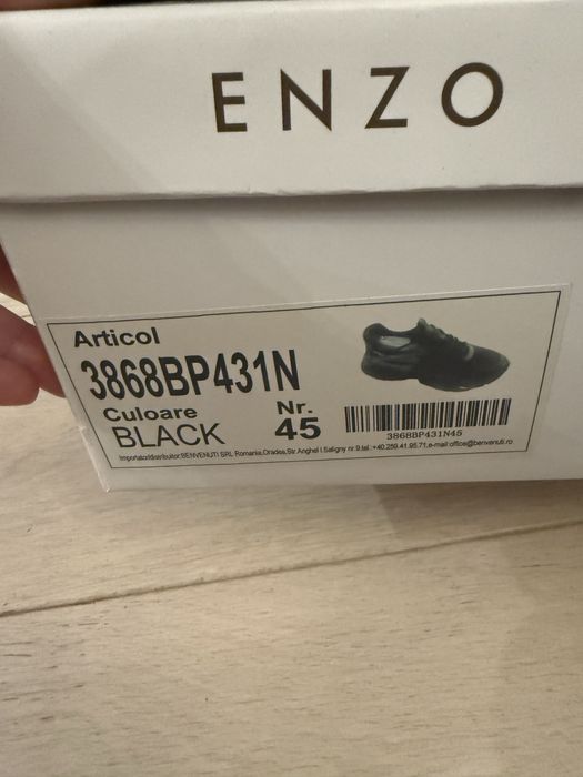Sneakers barbati enzo bertini din piele naturala si textil