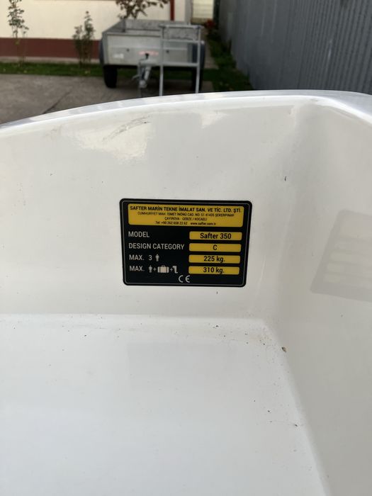 Barca fibra cu motor Yamaha 5cp 4T