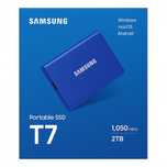 SSD Samsung T7, объем 2 TB, скорость 1050MB/s, USB 3.2 из США