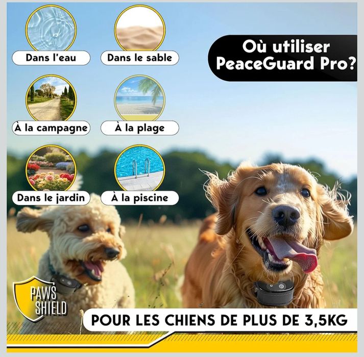 Zgardă Anti-Evadare + Gard Electric Invizibil pentru Câini