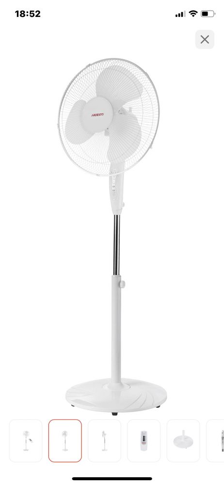 Вентилятор Ardesto FN-R1608RW белый