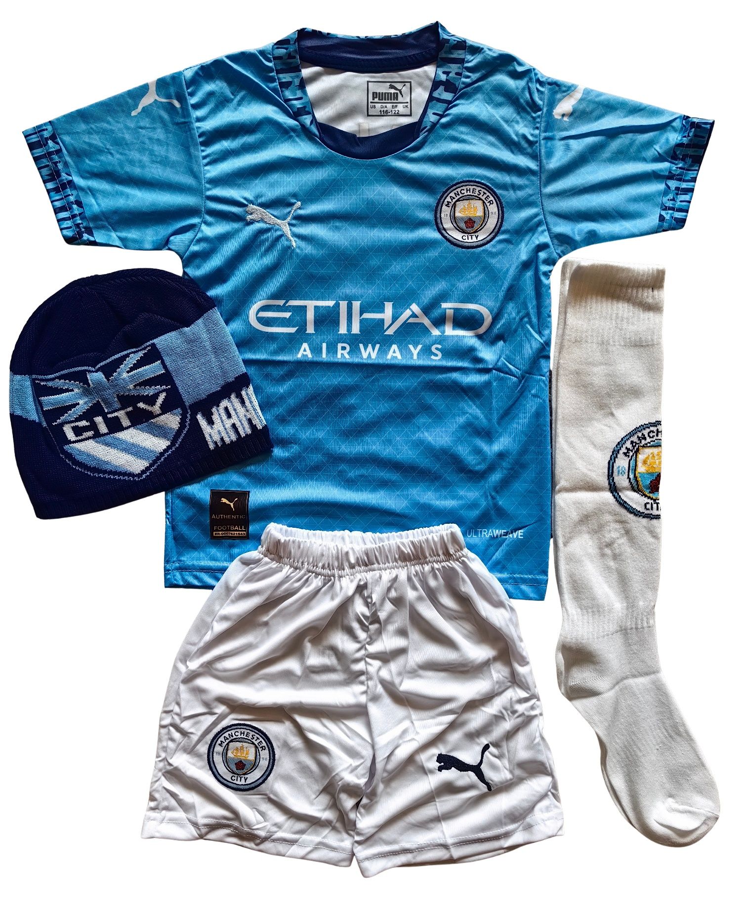 Детски екип Манчестър Сити Холанд комплект Man City Haaland шапка гети