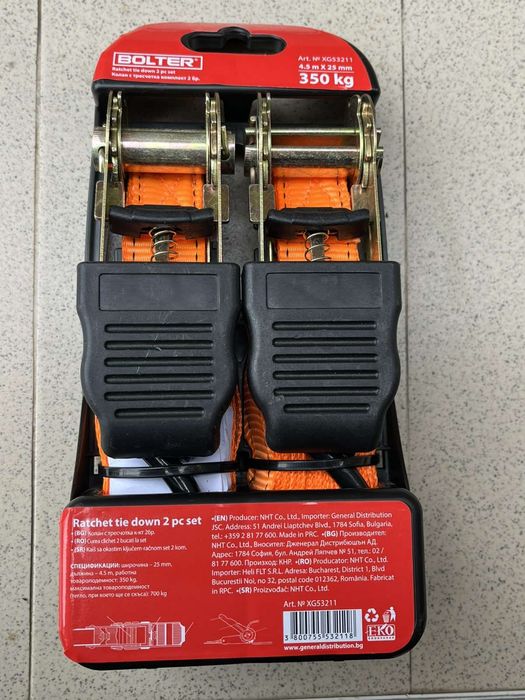 Колани с тресчотка за стягане на товари