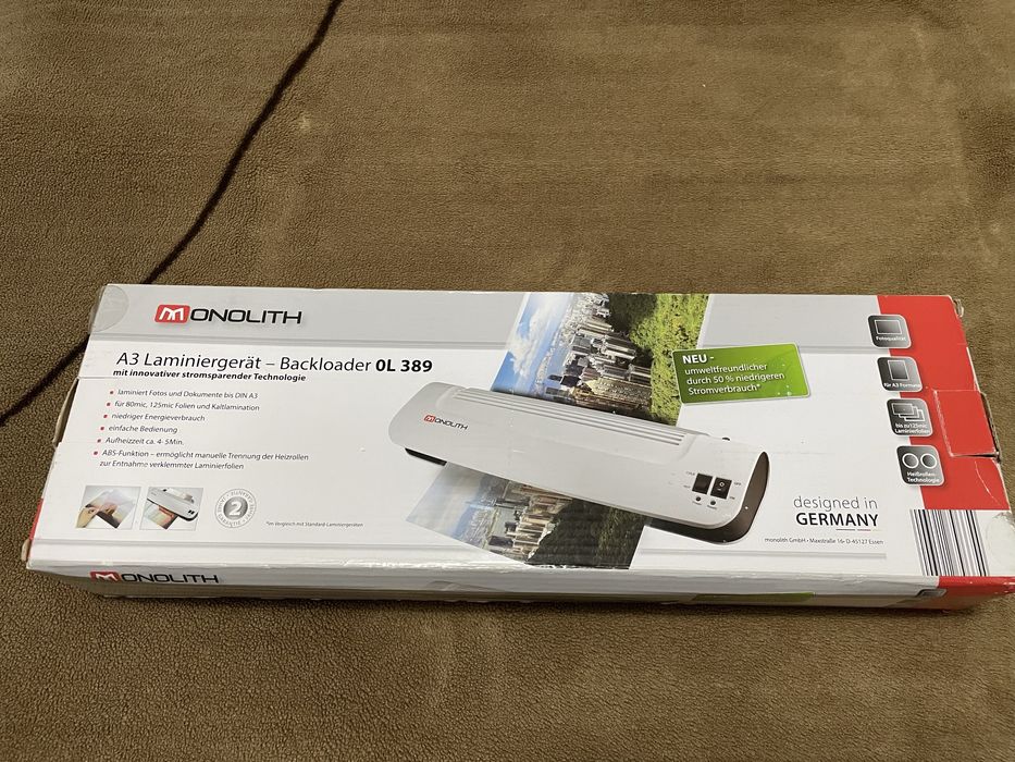 Laminator A3, Monolith OL389