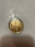 Moneda veche invelit cu aur 14K
