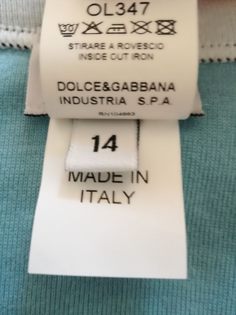 Nou!Maieu băieți 14 ani ,Dolce Gabbana original