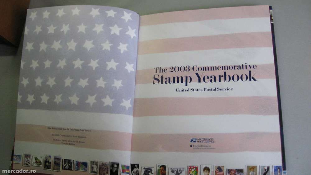 Vand catalog timbre USA 2003 Stamp year book pret 5000 lei