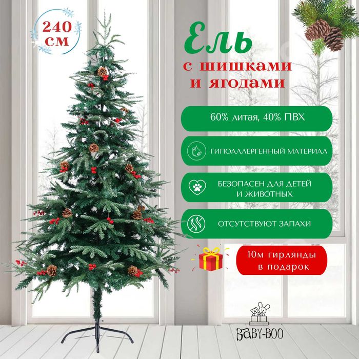 Новогодняя елка с шишками