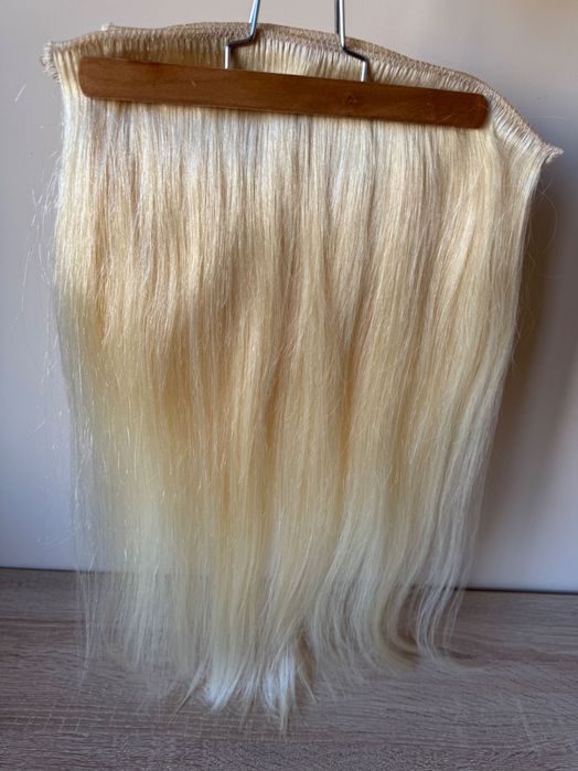 РАЗПРОДАЖБА –100% естествена индийска коса, 55 см, 157 грама.