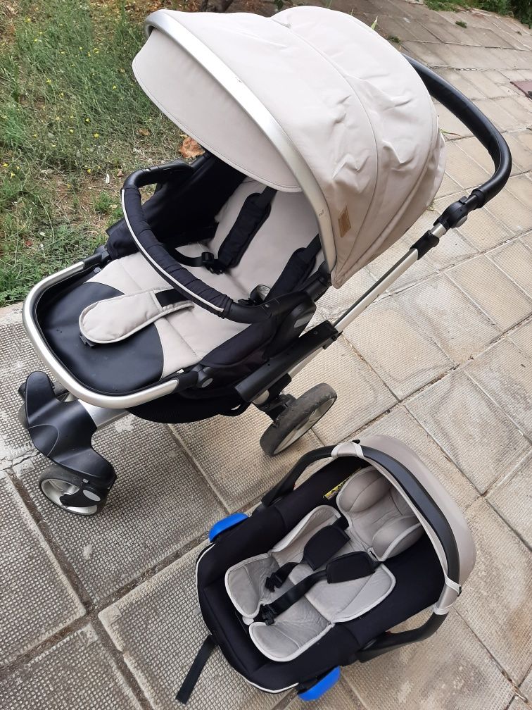Бебешка количка 3 коша + чанта раница за количка