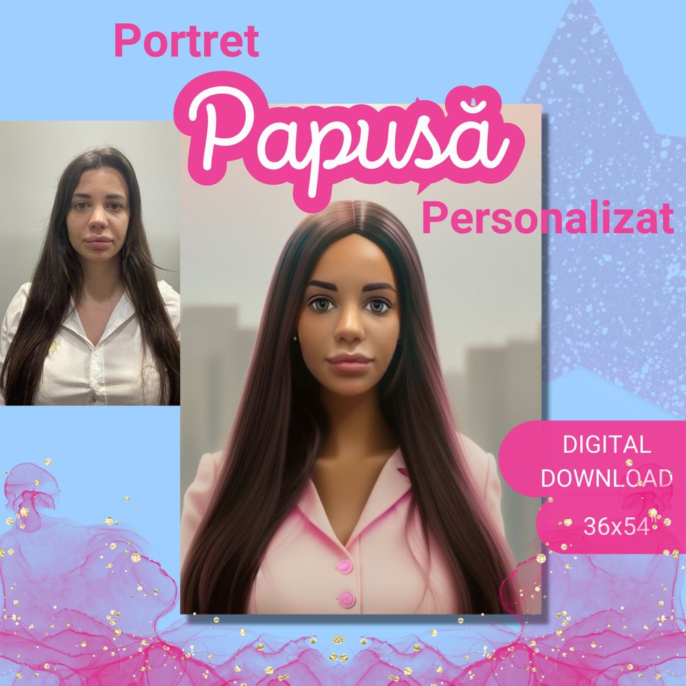 Portret Barbie Papusa Personalizat