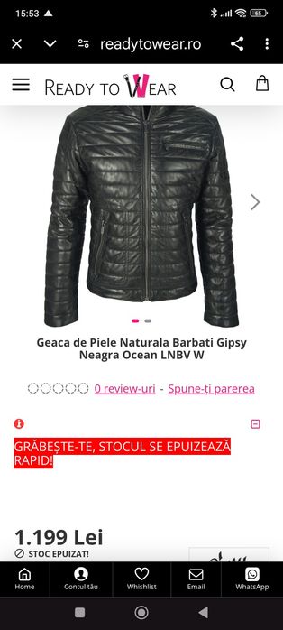 Geaca piele naturala Gipsy
