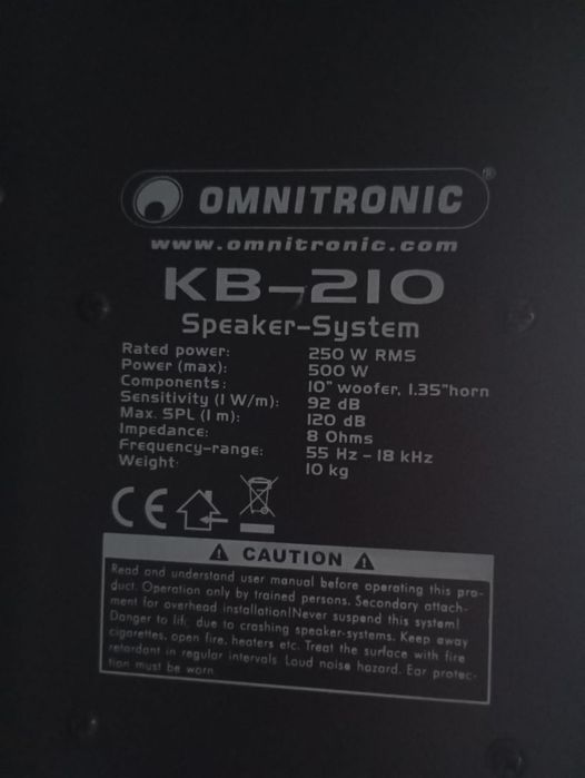 Vând boxe omnitronic KB210