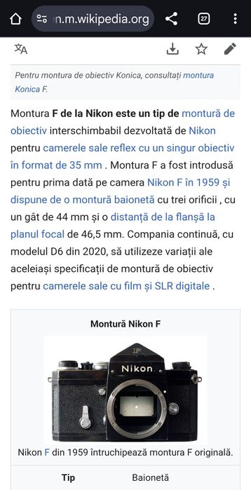 obiectiv Nikon Ai-S NIKKOR 35mm -montura F f/2